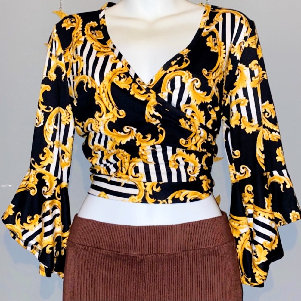 Versace print top